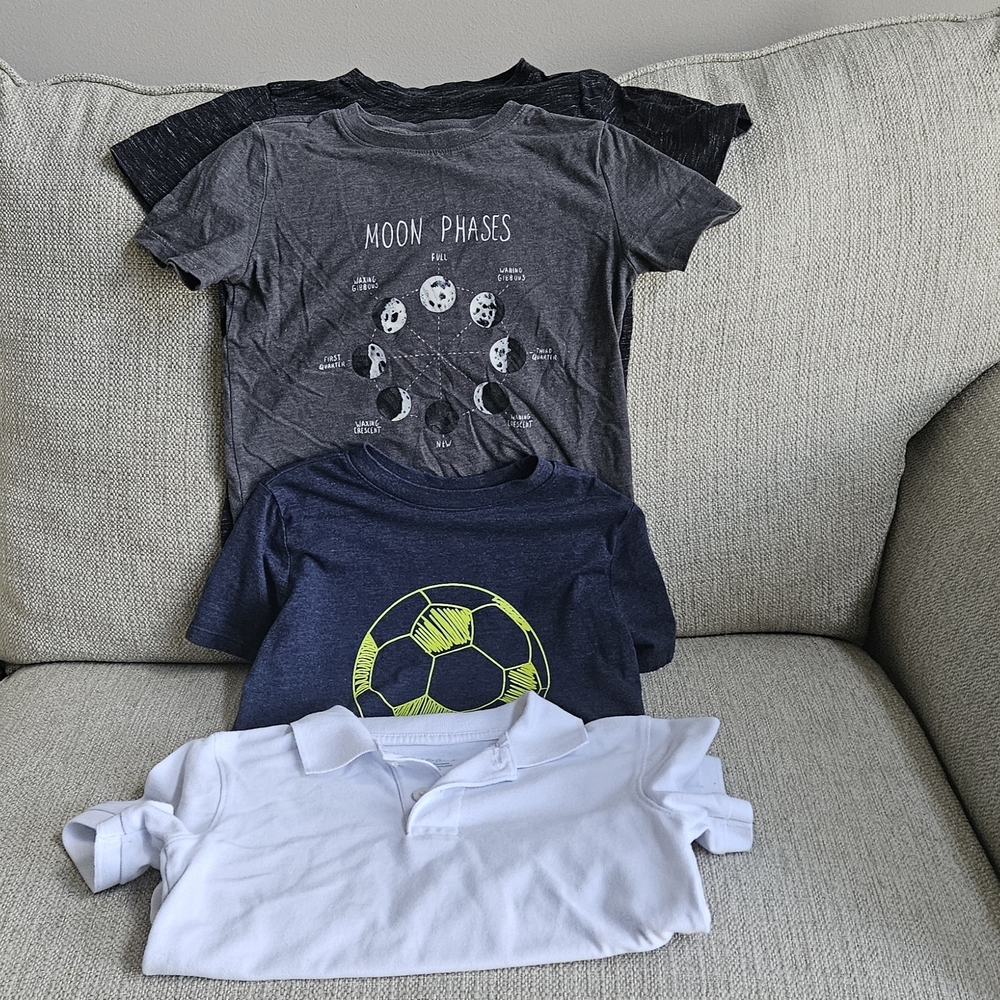 Bundle Cat & Jack Boys Graphic Tees and Polo Shirt